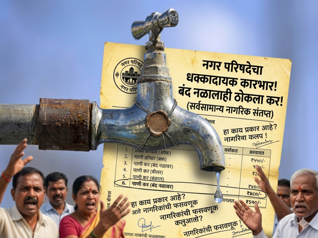 नळ कनेक्शन बंद करण्याचा अर्ज दिल्यावरही आकारले बिल